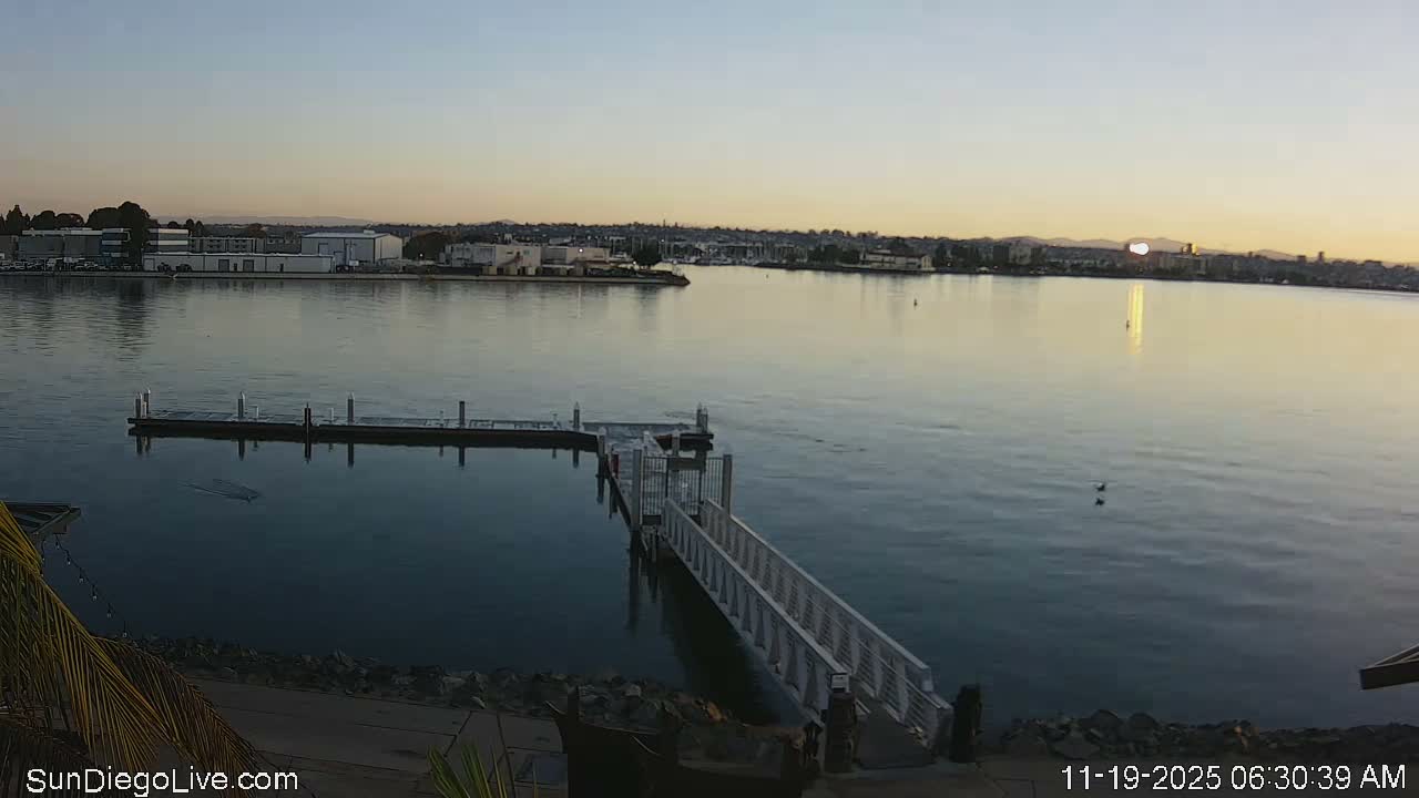 South San Diego & San Diego International Airport View with Radio from Shelter Island Live Cam SAN/KSAN - La Playa, San Diego, San Diego County, California, USA
