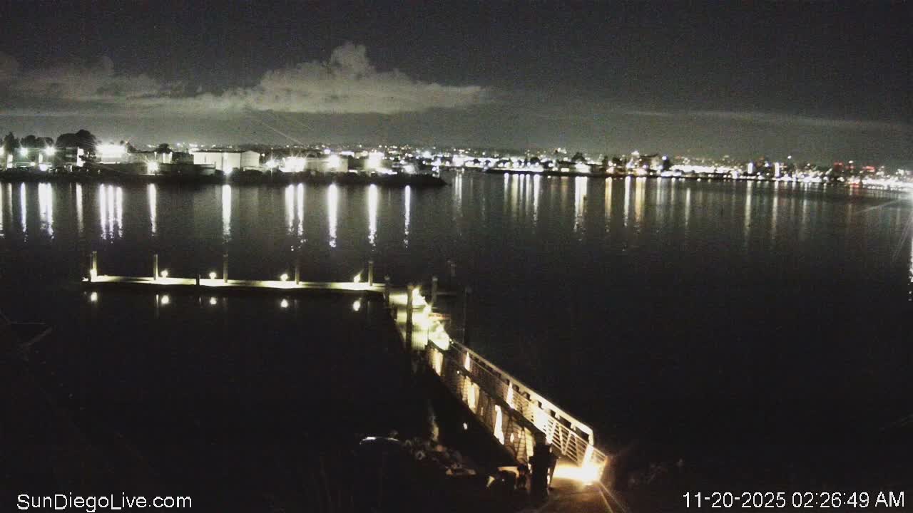 South San Diego & San Diego International Airport View with Radio from Shelter Island Live Cam SAN/KSAN - La Playa, San Diego, San Diego County, California, USA
