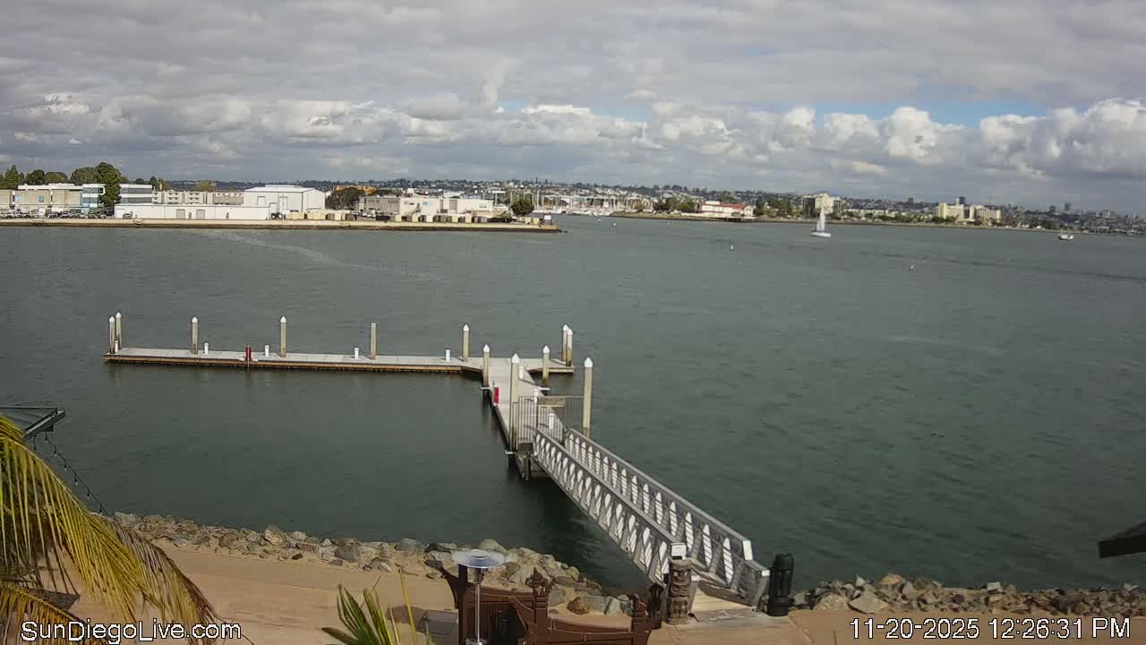 South San Diego & San Diego International Airport View with Radio from Shelter Island Live Cam SAN/KSAN - La Playa, San Diego, San Diego County, California, USA