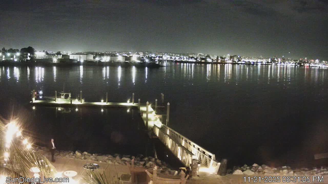 South San Diego & San Diego International Airport View with Radio from Shelter Island Live Cam SAN/KSAN - La Playa, San Diego, San Diego County, California, USA