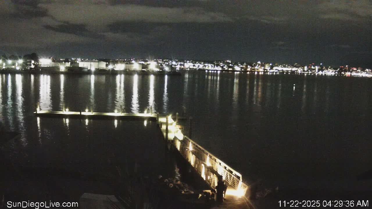 South San Diego & San Diego International Airport View with Radio from Shelter Island Live Cam SAN/KSAN - La Playa, San Diego, San Diego County, California, USA