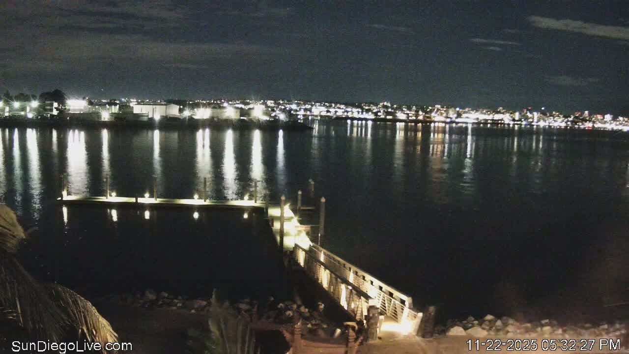South San Diego & San Diego International Airport View with Radio from Shelter Island Live Cam SAN/KSAN - La Playa, San Diego, San Diego County, California, USA