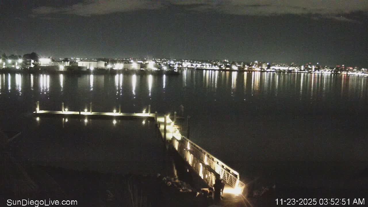 South San Diego & San Diego International Airport View with Radio from Shelter Island Live Cam SAN/KSAN - La Playa, San Diego, San Diego County, California, USA
