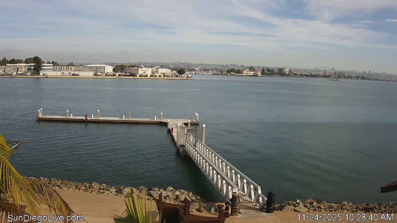 South San Diego & San Diego International Airport View with Radio from Shelter Island Live Cam SAN/KSAN - La Playa, San Diego, San Diego County, California, USA