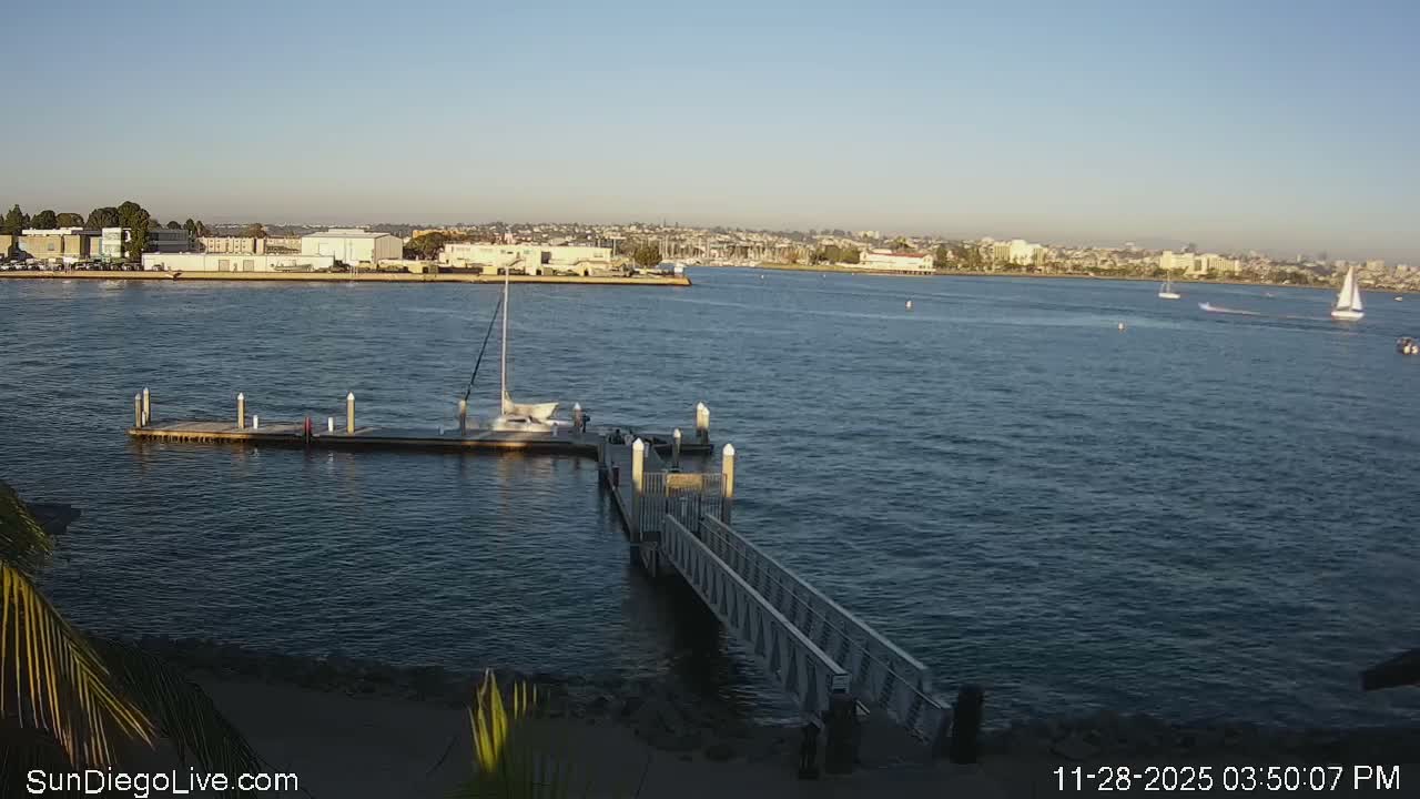 South San Diego & San Diego International Airport View with Radio from Shelter Island Live Cam SAN/KSAN - La Playa, San Diego, San Diego County, California, USA