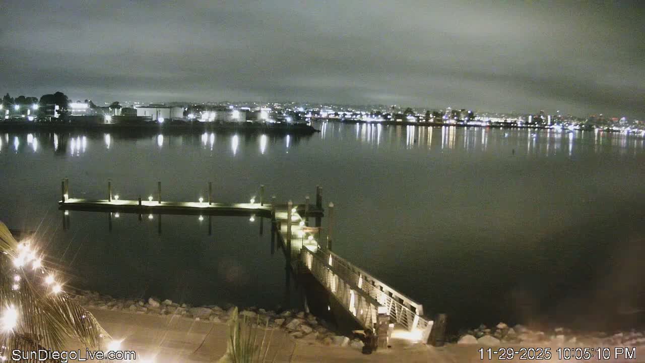 South San Diego & San Diego International Airport View with Radio from Shelter Island Live Cam SAN/KSAN - La Playa, San Diego, San Diego County, California, USA