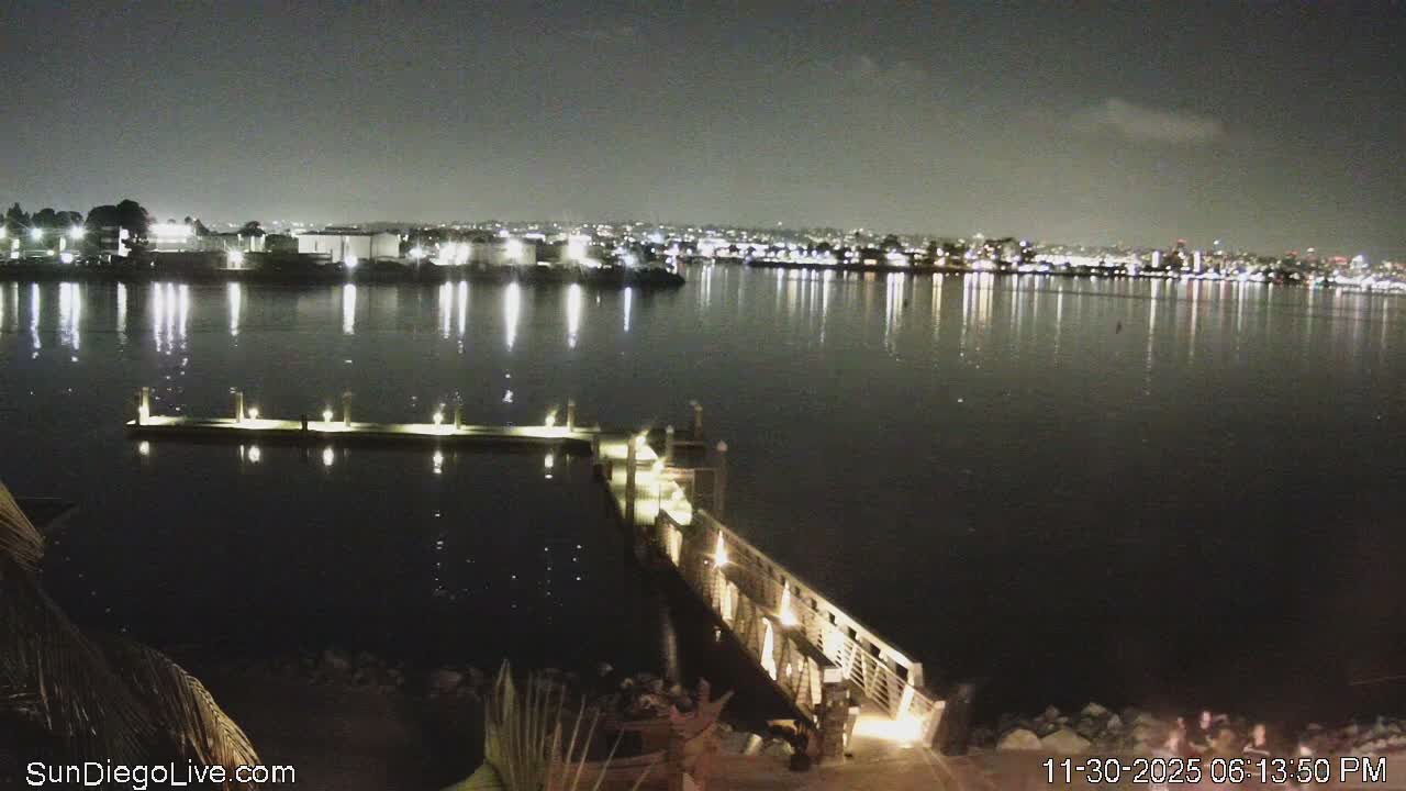 South San Diego & San Diego International Airport View with Radio from Shelter Island Live Cam SAN/KSAN - La Playa, San Diego, San Diego County, California, USA