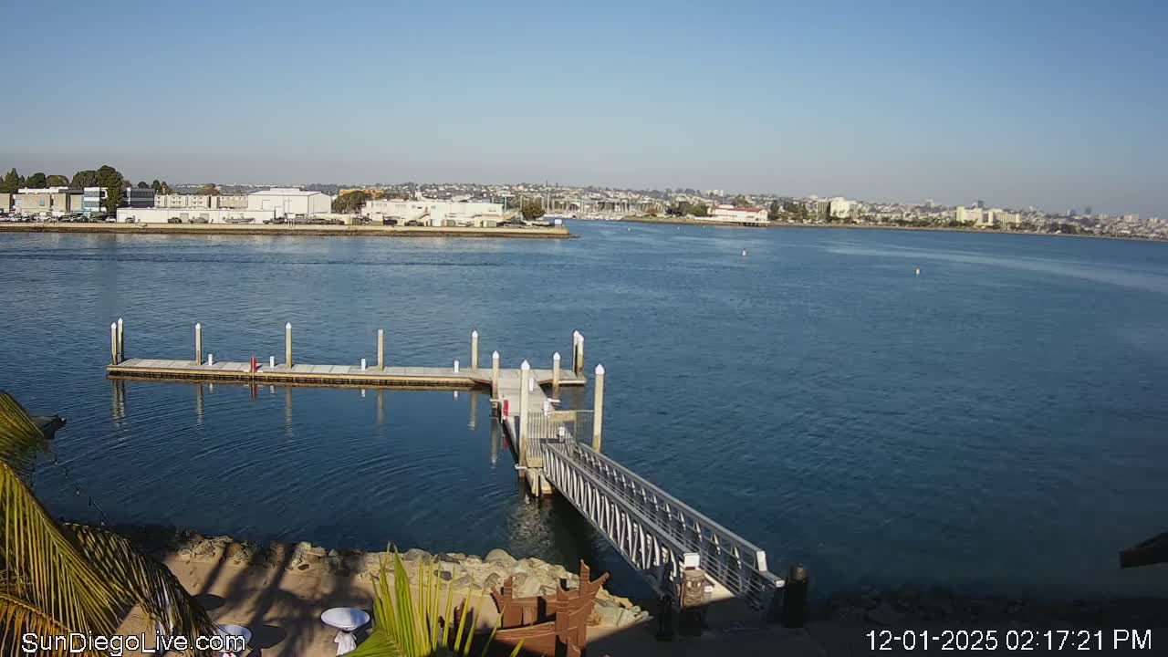 South San Diego & San Diego International Airport View with Radio from Shelter Island Live Cam SAN/KSAN - La Playa, San Diego, San Diego County, California, USA