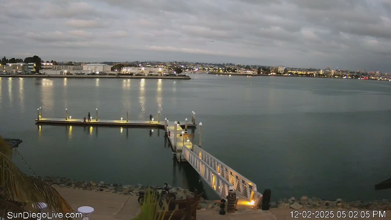 South San Diego & San Diego International Airport View with Radio from Shelter Island Live Cam SAN/KSAN - La Playa, San Diego, San Diego County, California, USA
