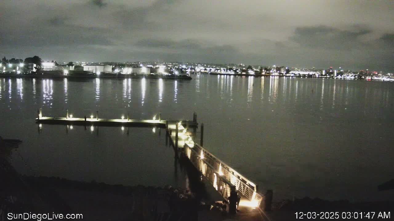 South San Diego & San Diego International Airport View with Radio from Shelter Island Live Cam SAN/KSAN - La Playa, San Diego, San Diego County, California, USA