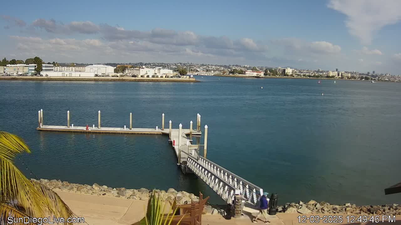 South San Diego & San Diego International Airport View with Radio from Shelter Island Live Cam SAN/KSAN - La Playa, San Diego, San Diego County, California, USA