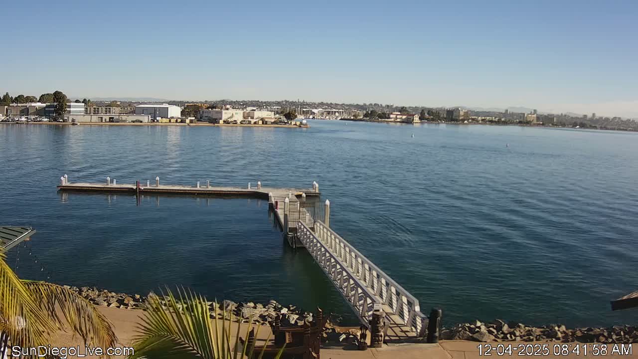 South San Diego & San Diego International Airport View with Radio from Shelter Island Live Cam SAN/KSAN - La Playa, San Diego, San Diego County, California, USA