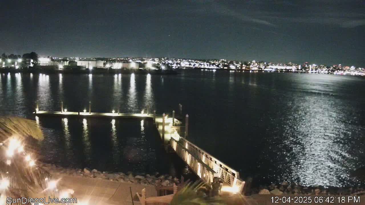 South San Diego & San Diego International Airport View with Radio from Shelter Island Live Cam SAN/KSAN - La Playa, San Diego, San Diego County, California, USA