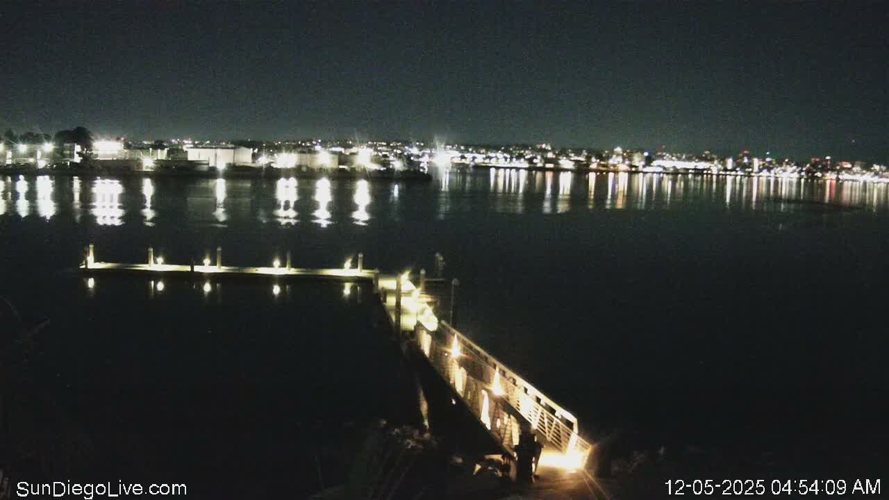 South San Diego & San Diego International Airport View with Radio from Shelter Island Live Cam SAN/KSAN - La Playa, San Diego, San Diego County, California, USA