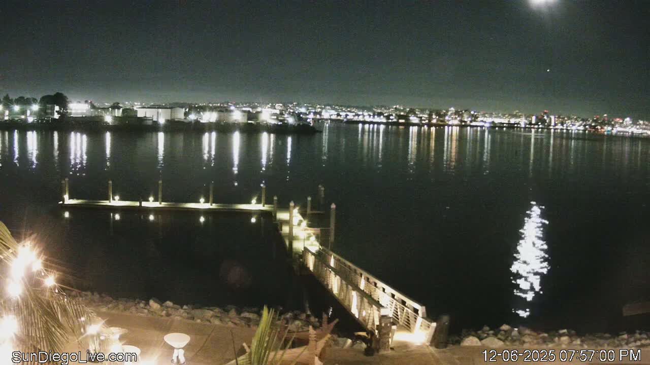 South San Diego & San Diego International Airport View with Radio from Shelter Island Live Cam SAN/KSAN - La Playa, San Diego, San Diego County, California, USA