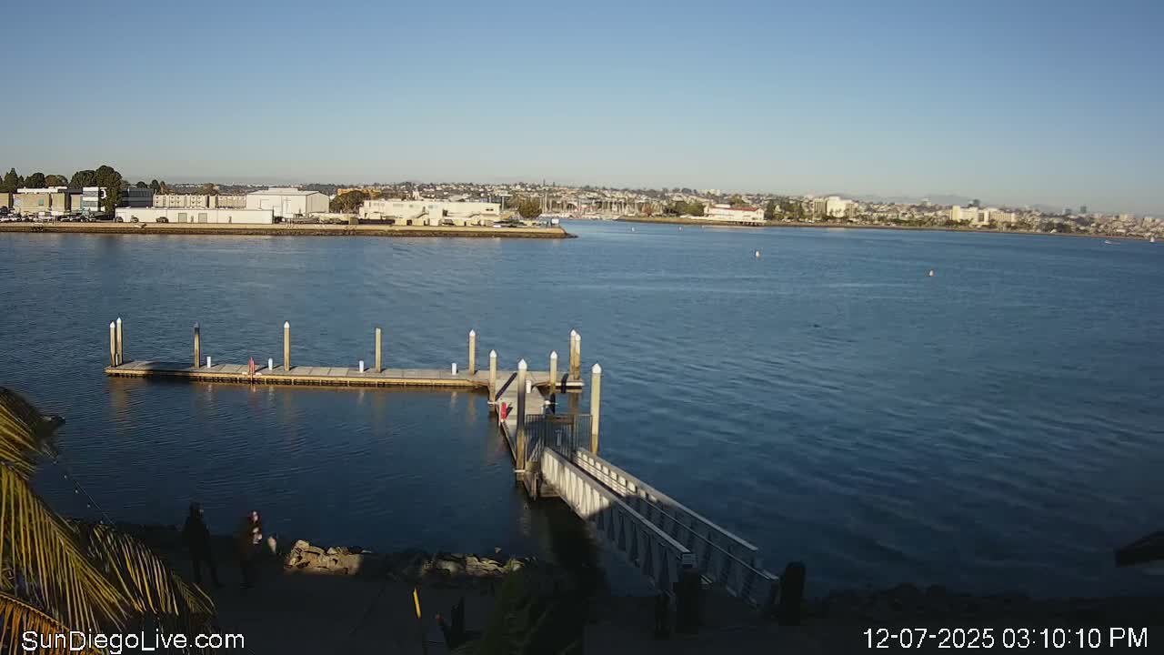 South San Diego & San Diego International Airport View with Radio from Shelter Island Live Cam SAN/KSAN - La Playa, San Diego, San Diego County, California, USA