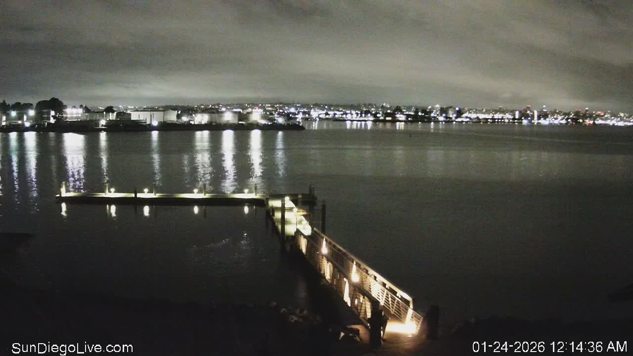 South San Diego & San Diego International Airport View with Radio from Shelter Island Live Cam SAN/KSAN - La Playa, San Diego, San Diego County, California, USA