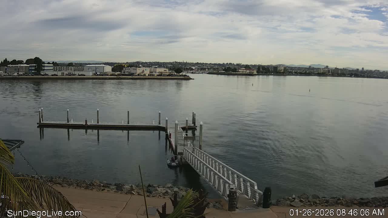 South San Diego & San Diego International Airport View with Radio from Shelter Island Live Cam SAN/KSAN - La Playa, San Diego, San Diego County, California, USA