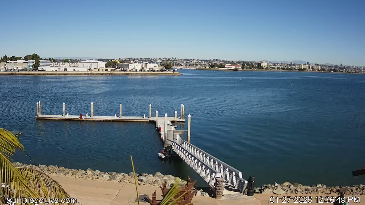 South San Diego & San Diego International Airport View with Radio from Shelter Island Live Cam SAN/KSAN - La Playa, San Diego, San Diego County, California, USA