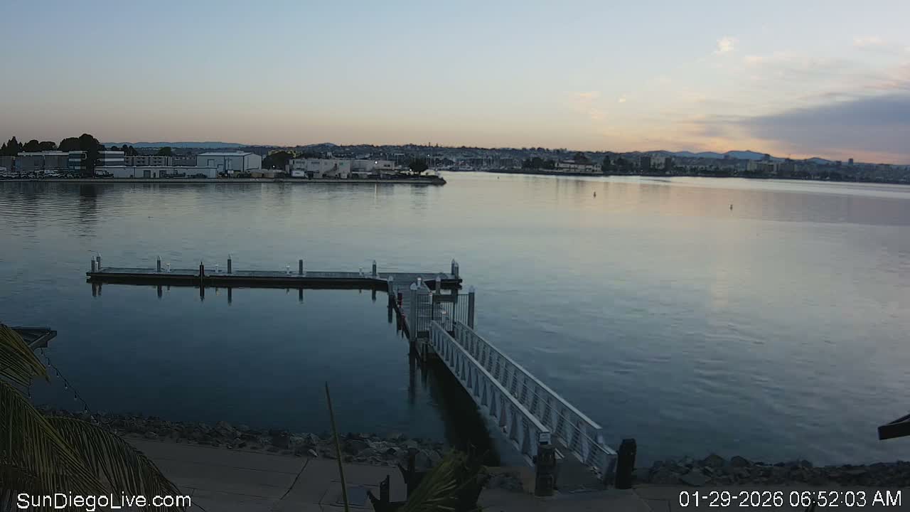 South San Diego & San Diego International Airport View with Radio from Shelter Island Live Cam SAN/KSAN - La Playa, San Diego, San Diego County, California, USA