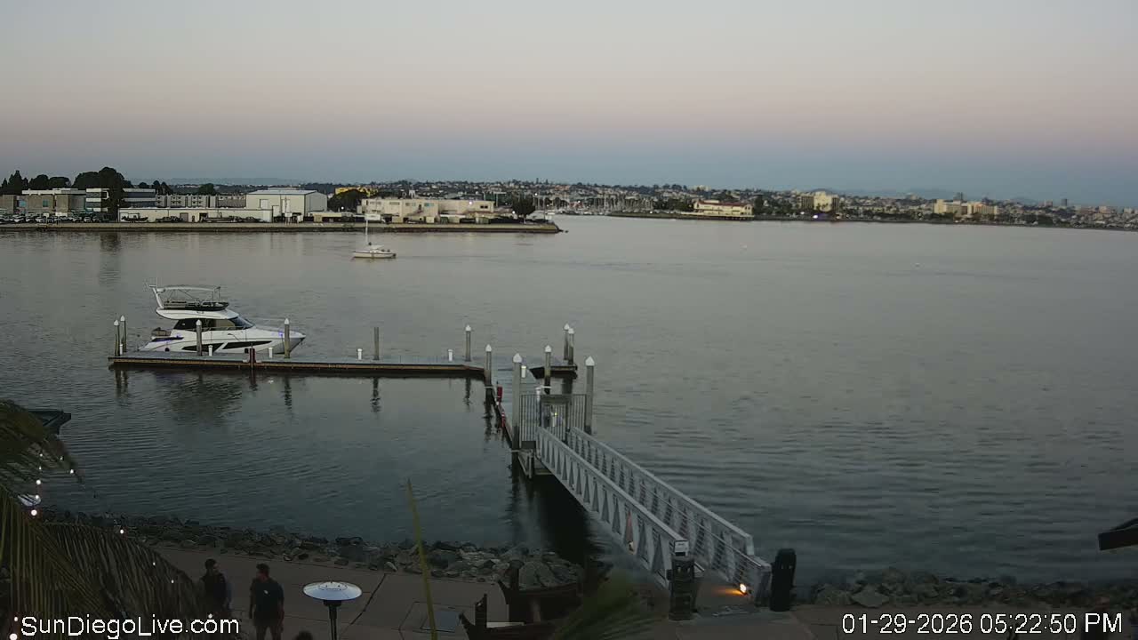 South San Diego & San Diego International Airport View with Radio from Shelter Island Live Cam SAN/KSAN - La Playa, San Diego, San Diego County, California, USA