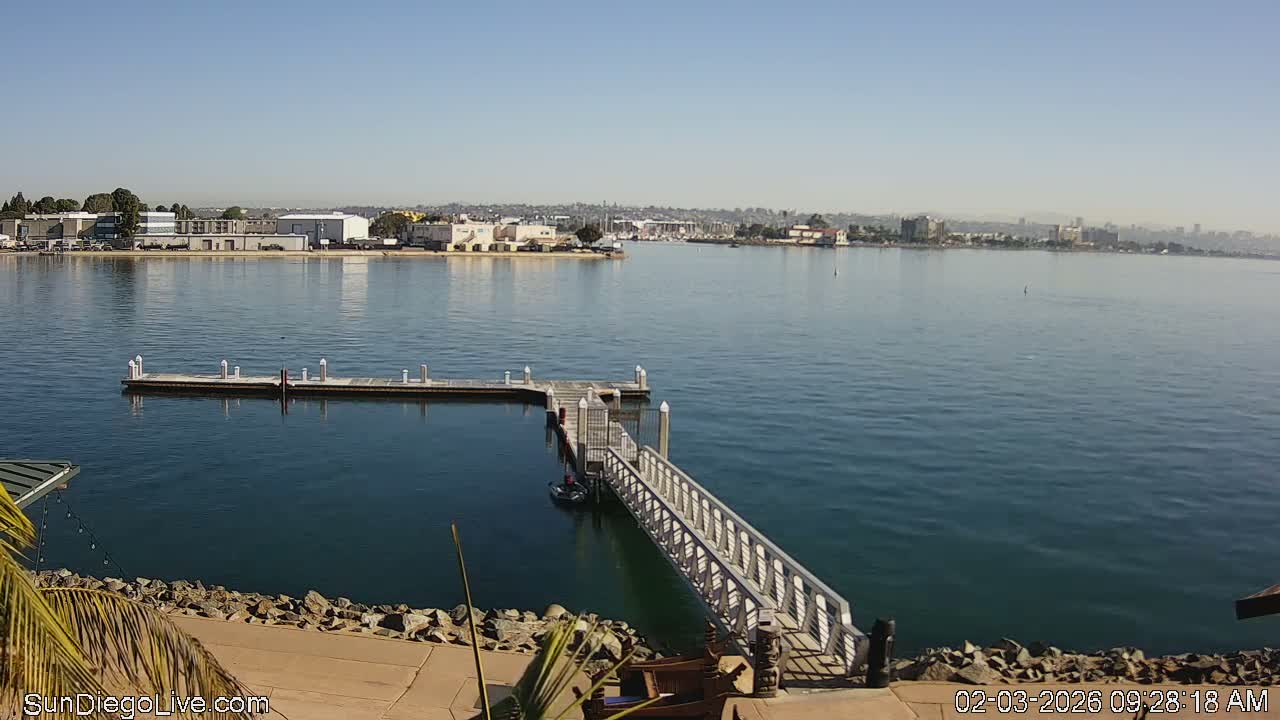 South San Diego & San Diego International Airport View with Radio from Shelter Island Live Cam SAN/KSAN - La Playa, San Diego, San Diego County, California, USA