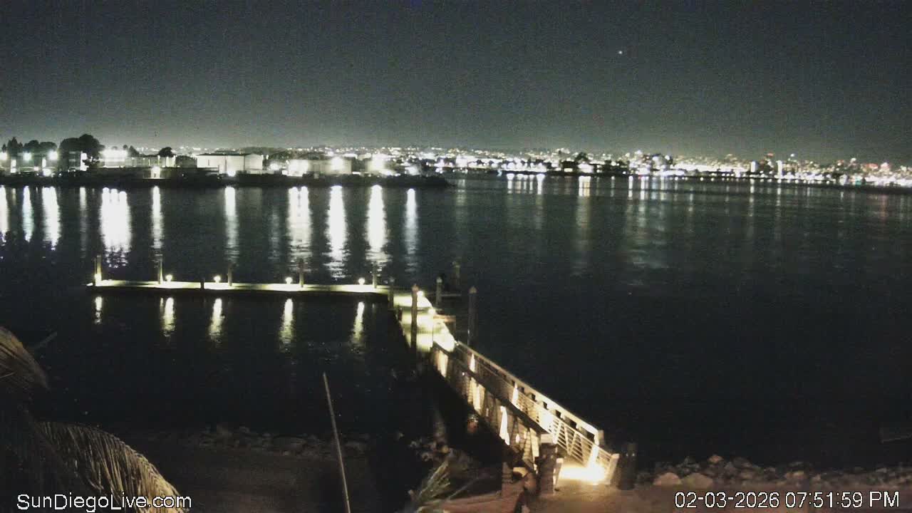 South San Diego & San Diego International Airport View with Radio from Shelter Island Live Cam SAN/KSAN - La Playa, San Diego, San Diego County, California, USA