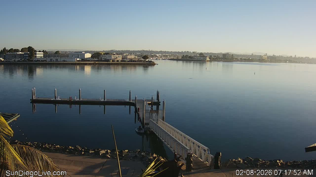 South San Diego & San Diego International Airport View with Radio from Shelter Island Live Cam SAN/KSAN - La Playa, San Diego, San Diego County, California, USA