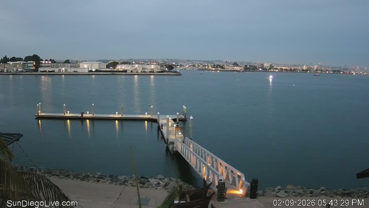 South San Diego & San Diego International Airport View with Radio from Shelter Island Live Cam SAN/KSAN - La Playa, San Diego, San Diego County, California, USA