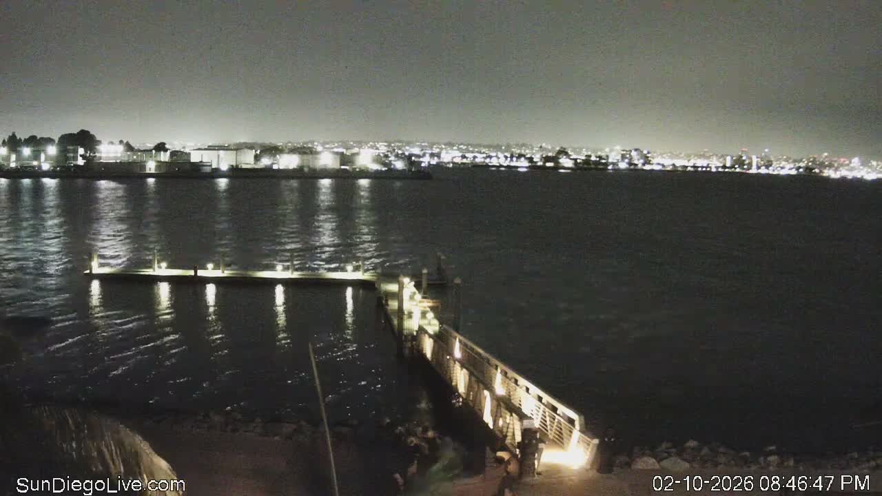 South San Diego & San Diego International Airport View with Radio from Shelter Island Live Cam SAN/KSAN - La Playa, San Diego, San Diego County, California, USA