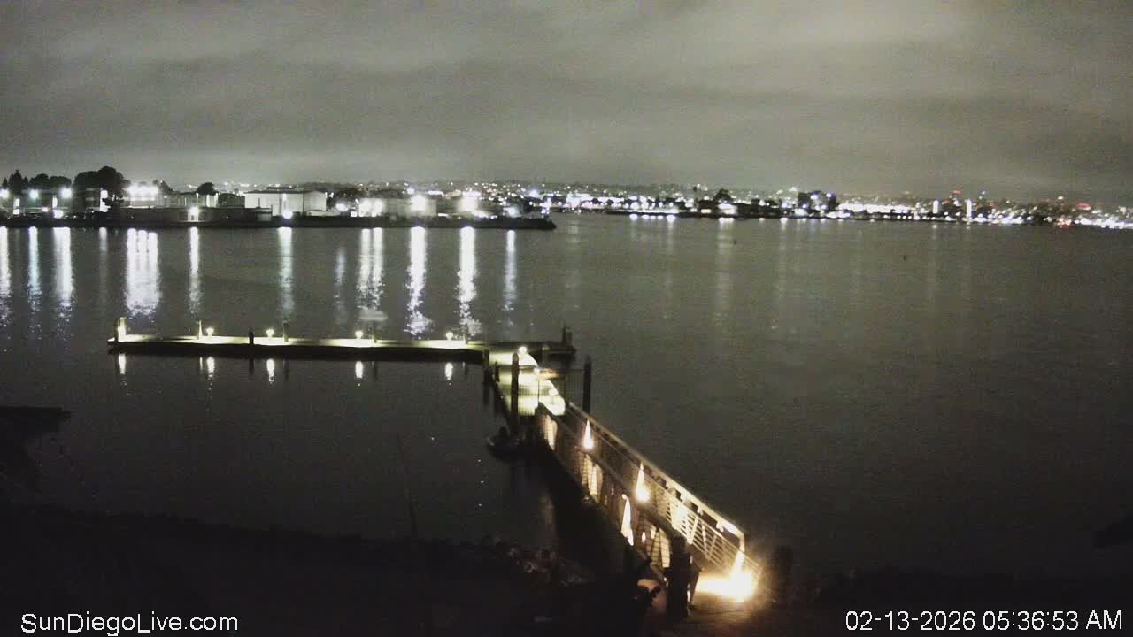 South San Diego & San Diego International Airport View with Radio from Shelter Island Live Cam SAN/KSAN - La Playa, San Diego, San Diego County, California, USA