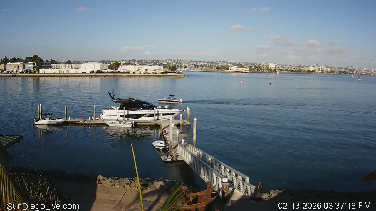 South San Diego & San Diego International Airport View with Radio from Shelter Island Live Cam SAN/KSAN - La Playa, San Diego, San Diego County, California, USA