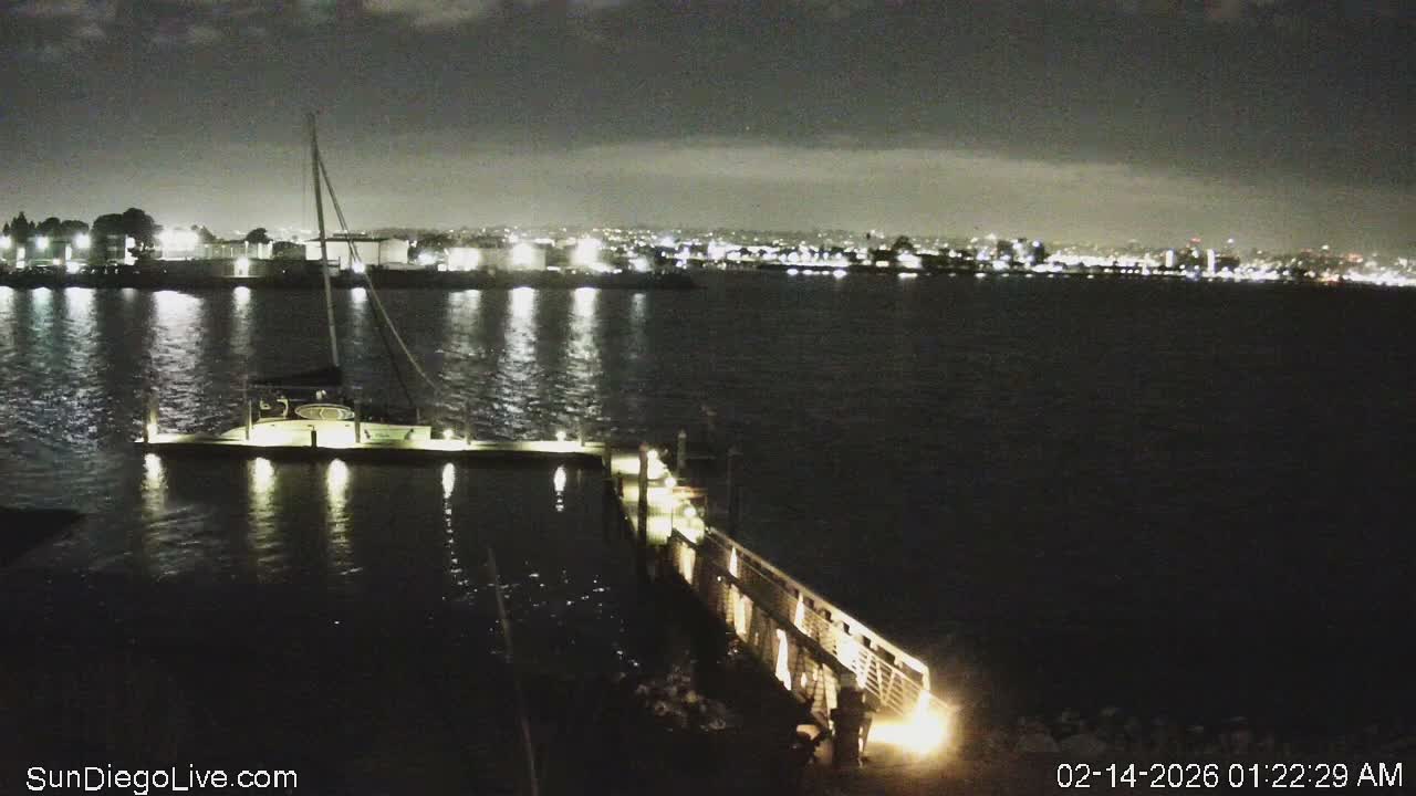 South San Diego & San Diego International Airport View with Radio from Shelter Island Live Cam SAN/KSAN - La Playa, San Diego, San Diego County, California, USA