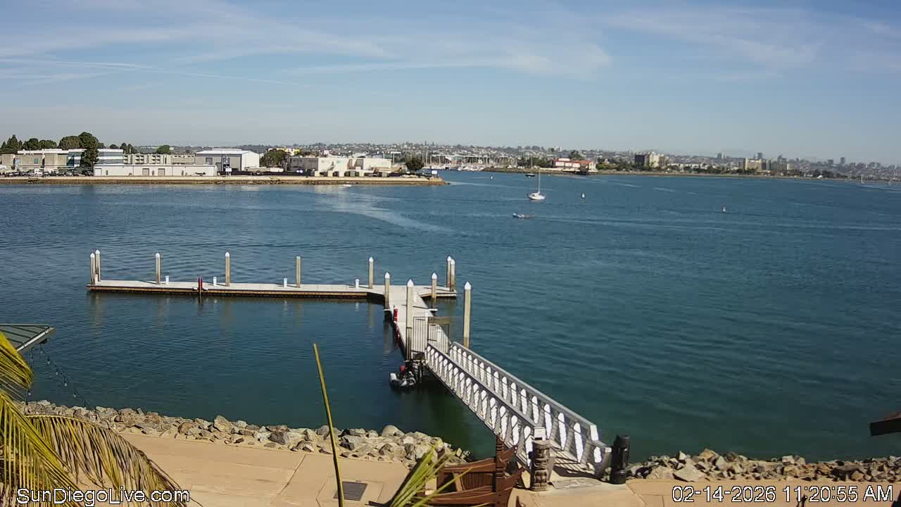 South San Diego & San Diego International Airport View with Radio from Shelter Island Live Cam SAN/KSAN - La Playa, San Diego, San Diego County, California, USA