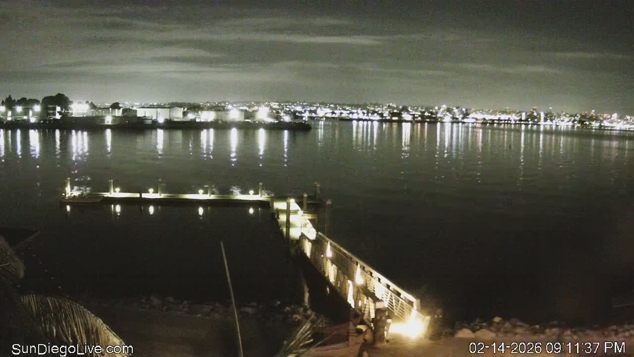 South San Diego & San Diego International Airport View with Radio from Shelter Island Live Cam SAN/KSAN - La Playa, San Diego, San Diego County, California, USA