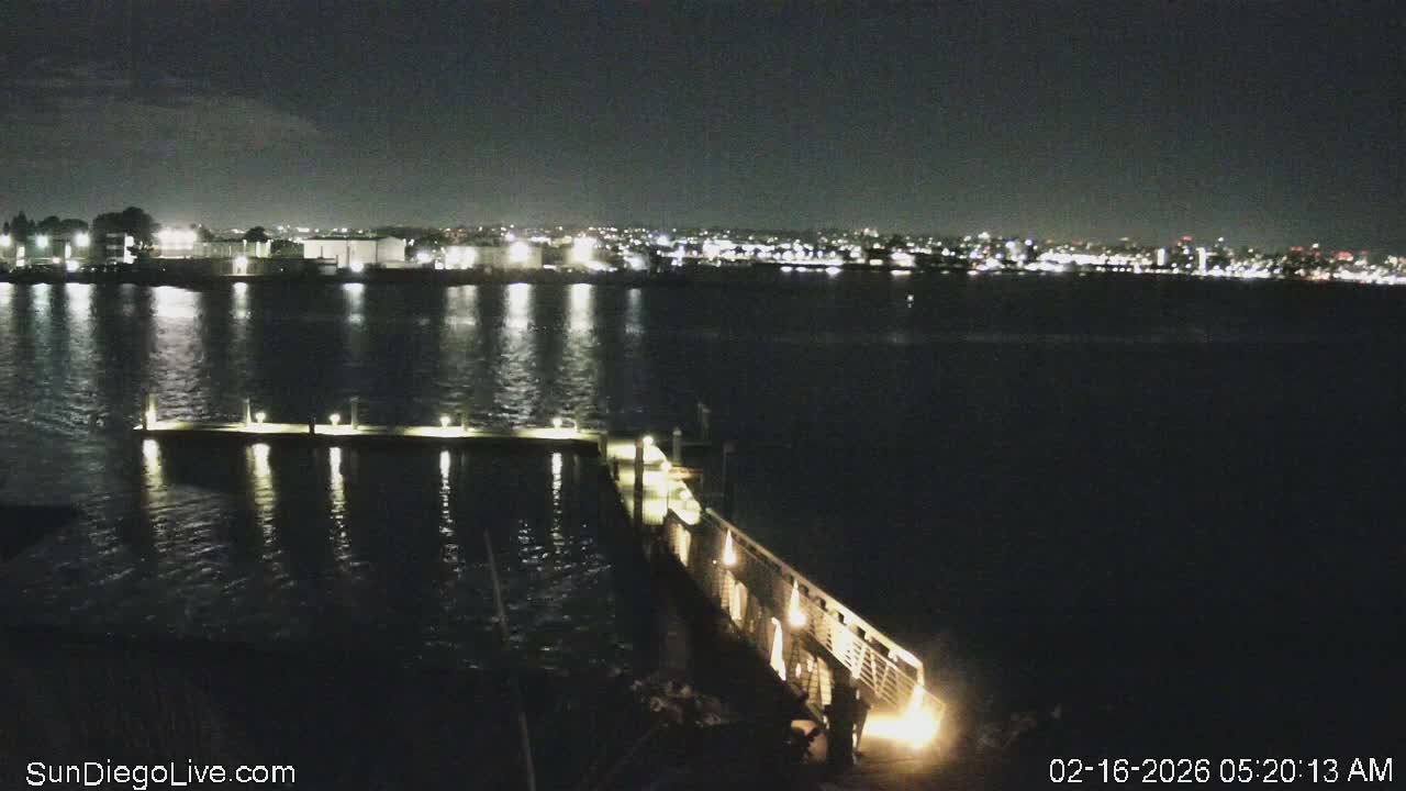 South San Diego & San Diego International Airport View with Radio from Shelter Island Live Cam SAN/KSAN - La Playa, San Diego, San Diego County, California, USA