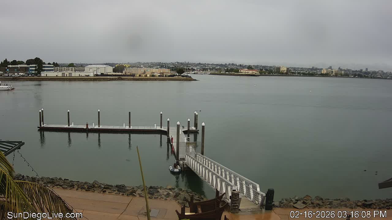 South San Diego & San Diego International Airport View with Radio from Shelter Island Live Cam SAN/KSAN - La Playa, San Diego, San Diego County, California, USA