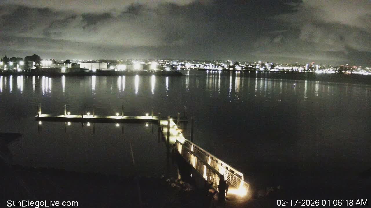 South San Diego & San Diego International Airport View with Radio from Shelter Island Live Cam SAN/KSAN - La Playa, San Diego, San Diego County, California, USA