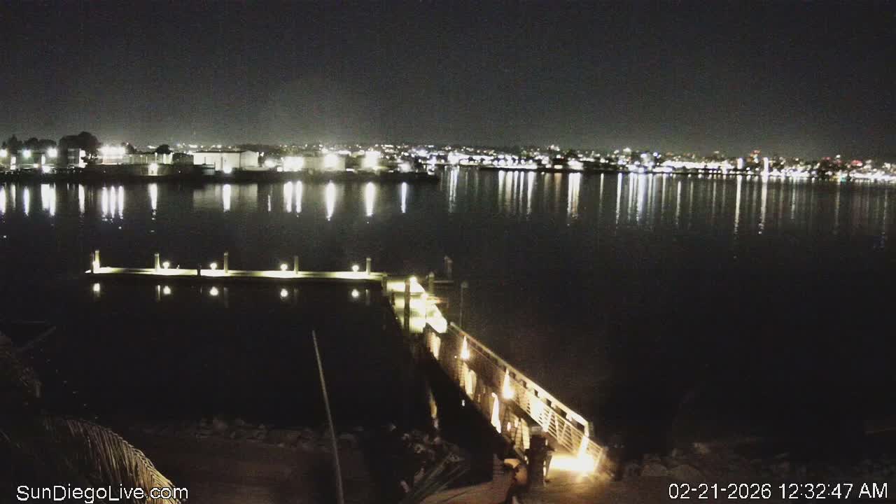 South San Diego & San Diego International Airport View with Radio from Shelter Island Live Cam SAN/KSAN - La Playa, San Diego, San Diego County, California, USA