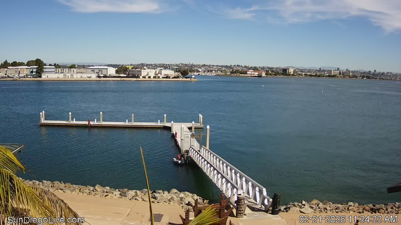 South San Diego & San Diego International Airport View with Radio from Shelter Island Live Cam SAN/KSAN - La Playa, San Diego, San Diego County, California, USA