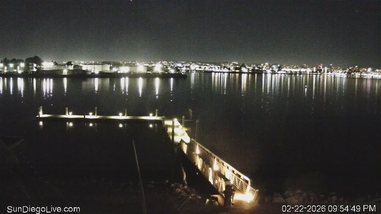 South San Diego & San Diego International Airport View with Radio from Shelter Island Live Cam SAN/KSAN - La Playa, San Diego, San Diego County, California, USA