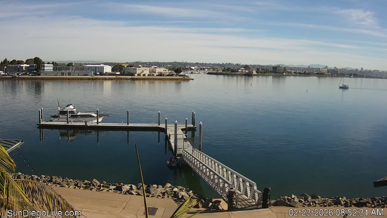 South San Diego & San Diego International Airport View with Radio from Shelter Island Live Cam SAN/KSAN - La Playa, San Diego, San Diego County, California, USA