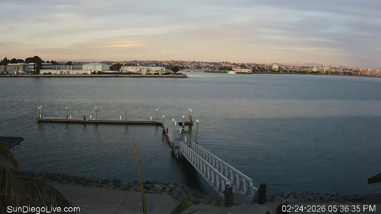 South San Diego & San Diego International Airport View with Radio from Shelter Island Live Cam SAN/KSAN - La Playa, San Diego, San Diego County, California, USA