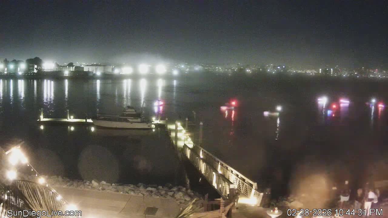 South San Diego & San Diego International Airport View with Radio from Shelter Island Live Cam SAN/KSAN - La Playa, San Diego, San Diego County, California, USA