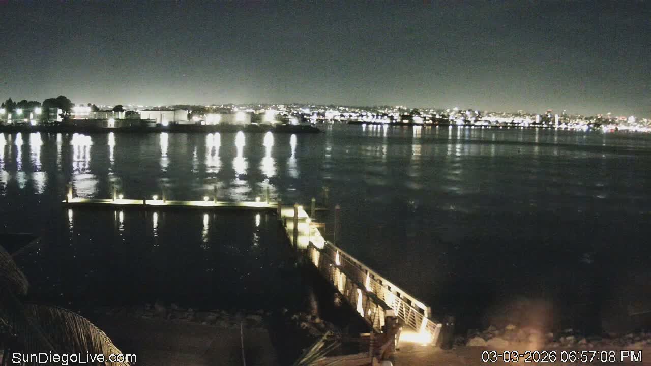 South San Diego & San Diego International Airport View with Radio from Shelter Island Live Cam SAN/KSAN - La Playa, San Diego, San Diego County, California, USA