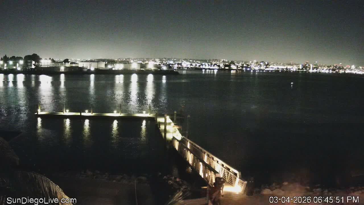 South San Diego & San Diego International Airport View with Radio from Shelter Island Live Cam SAN/KSAN - La Playa, San Diego, San Diego County, California, USA