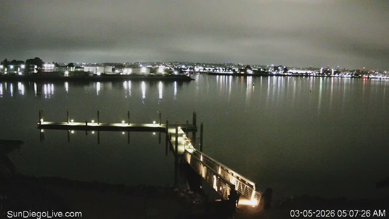 South San Diego & San Diego International Airport View with Radio from Shelter Island Live Cam SAN/KSAN - La Playa, San Diego, San Diego County, California, USA