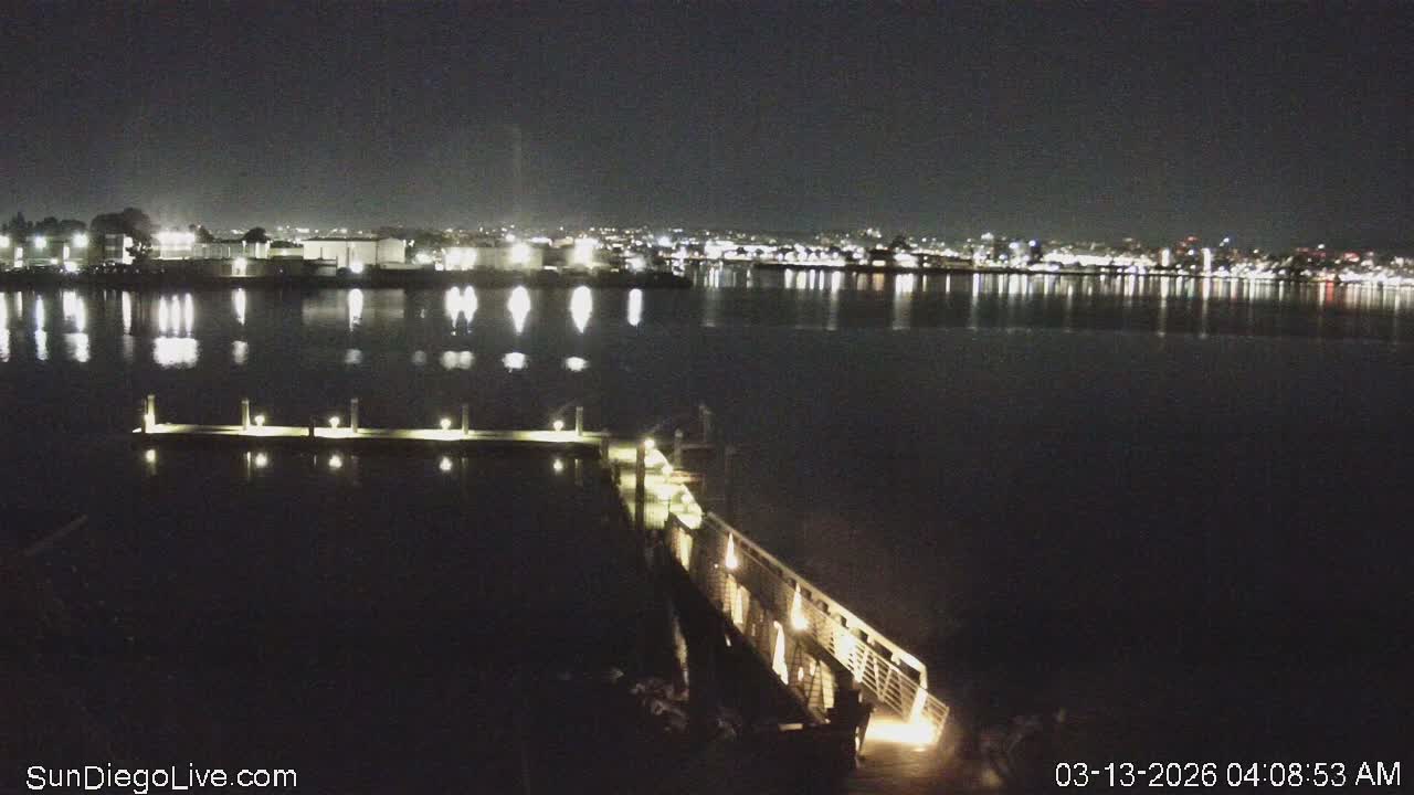 South San Diego & San Diego International Airport View with Radio from Shelter Island Live Cam SAN/KSAN - La Playa, San Diego, San Diego County, California, USA
