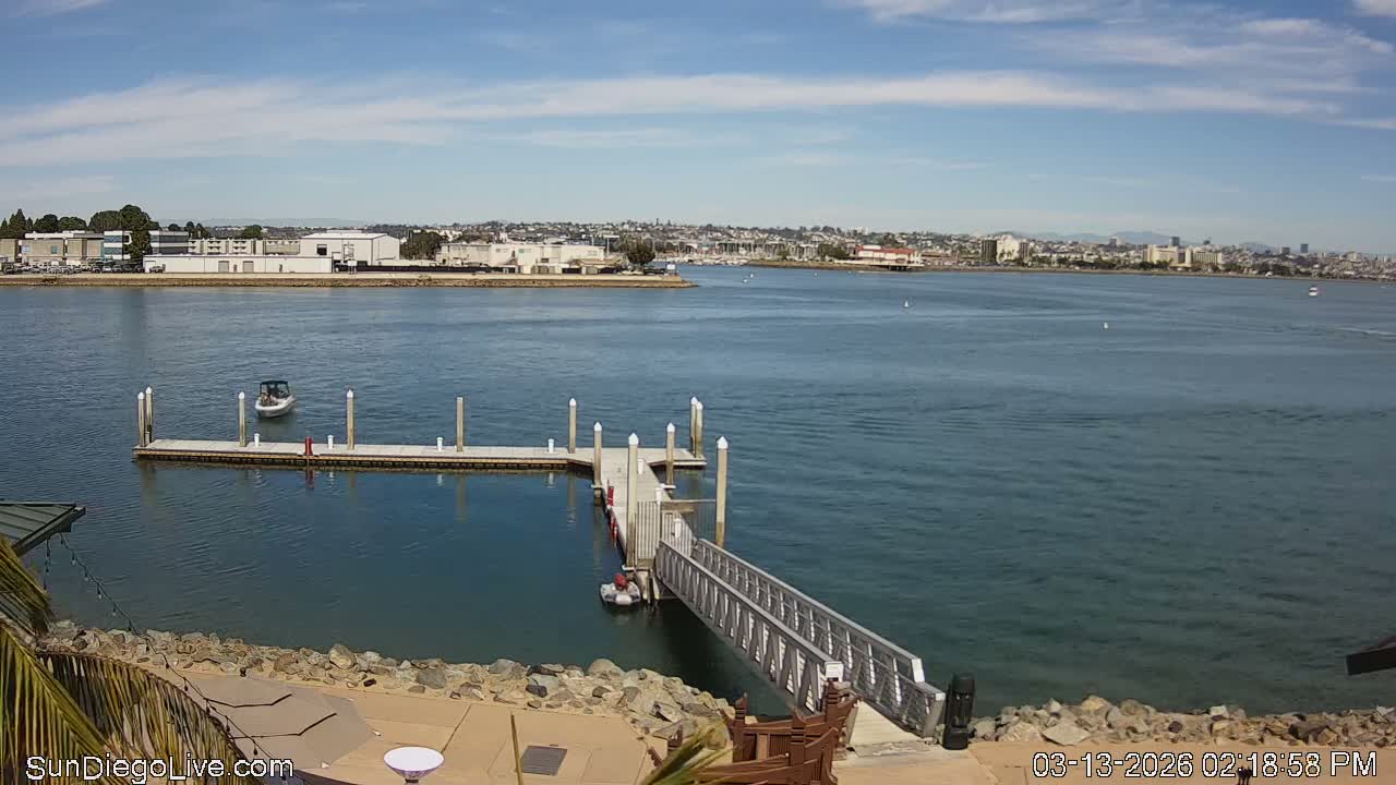 South San Diego & San Diego International Airport View with Radio from Shelter Island Live Cam SAN/KSAN - La Playa, San Diego, San Diego County, California, USA