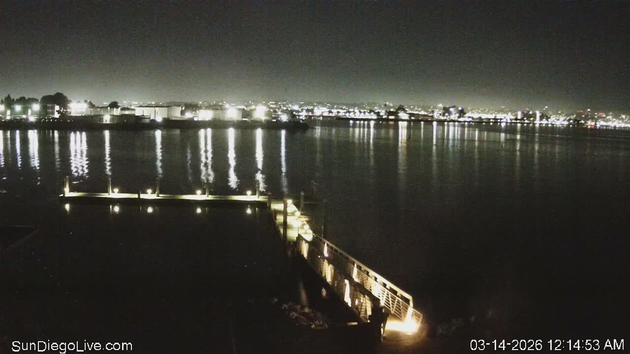 South San Diego & San Diego International Airport View with Radio from Shelter Island Live Cam SAN/KSAN - La Playa, San Diego, San Diego County, California, USA